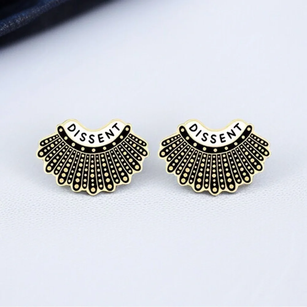RBG Dissent Stud Earrings Feminist Jewelry NWT
